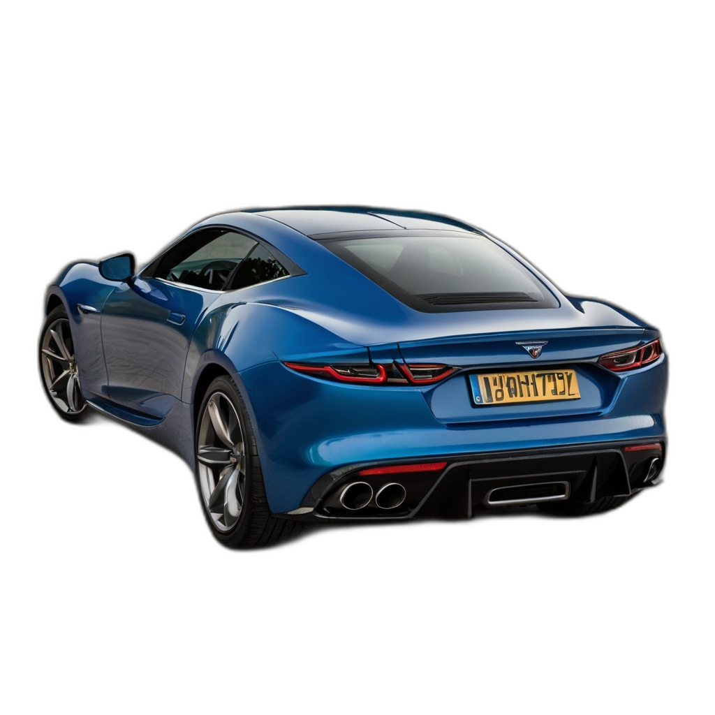 blue car